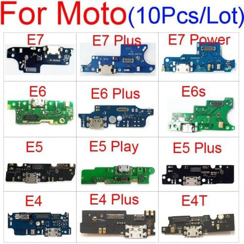 10Pcs USB Charger Dock Connector Board For Mototrola Moto E7 E6 E5 E4 Plus Play E7 Power E4T E3 Charging Jack Board Repair Parts