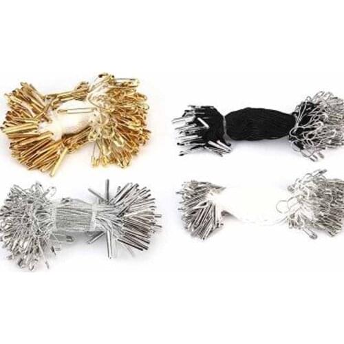 1000pcs 2018 hot sale new Pin hangtag line high-grade clothing label line four colors Iron or copper dacron,silver and gold