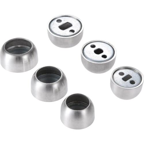 2 Pcs Silver Stainless Steel Closet Rod Flanges Holder Bathroom Wardrobe Flanges Seat Clothes Tube Holder Fittings 19mm 22m 25mm