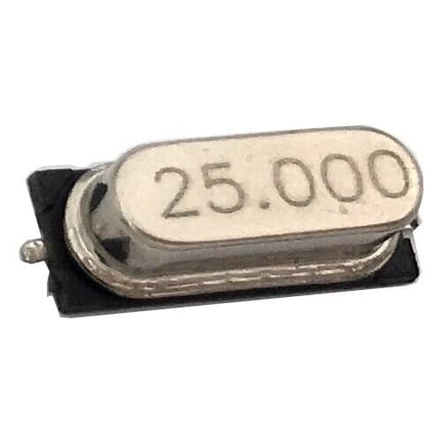 20pcs smd hc-49s 25MHz 25.000 mhz 20ppm 20pF quartz resonator crystal