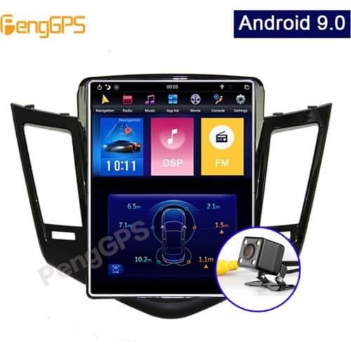 4G+64G Android 9.0 Car GPS Navigation DVD Player for Chevrolet Cruze 2009-2013 Tesla Style 10..4 Inch Headunit