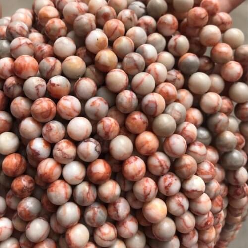 Natural Red Grid-like Stripe Zebra Stone Beads Round Loose 15" Strand 4 6 8 10 12MM Beads for Jewelry Making DIY Bracelets