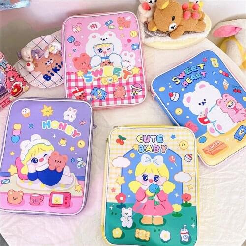 Girls Tablet case Cute cartoon cute air3/4 ipad 9.7 10.2 10.5 10.8 10.9 pro 11 inch pouch inch bag laptop sleeve bag