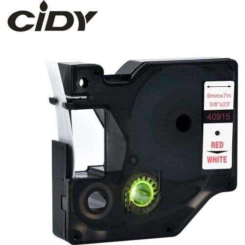 Cidy 40915 Compatible Dymo D1 manager 9mm red on white for Dymo Label Printer label tape for Dymo label manager LM 160 280