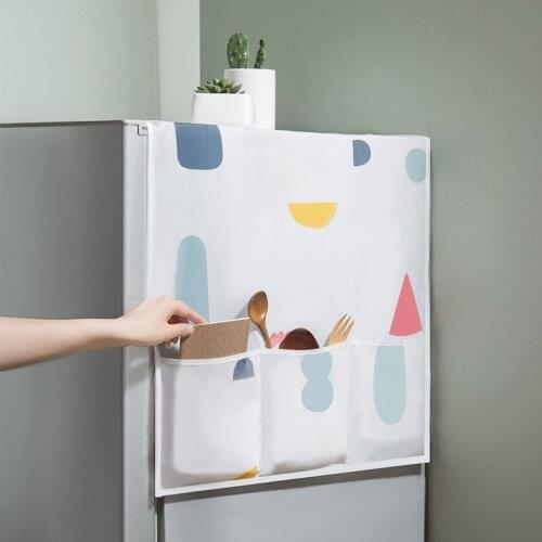 Colorful Geometric Floral Refrigerator Cover Cloth Dust Cover Home Appliances Waterproof Cover Towel Household Refrigerator