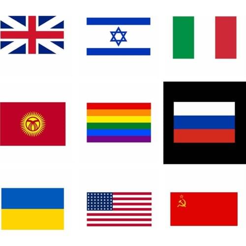 Hot Flags Car Stickers For Auto Car Motorcycle Body Styling Accessories