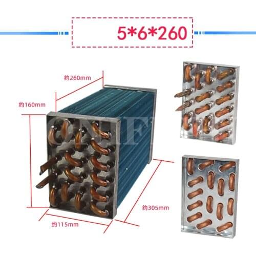 Cold evaporator copper tube aluminum fin refrigerator freezer condenser display cabinet cake cabinet radiator
