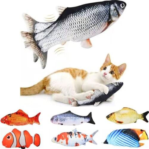 Cat USB Charger Toy Fish Interactive Electric floppy Fish Cat toy Realistic Pet Cats Chew Bite Toys Pet Supplies Cats dog toy