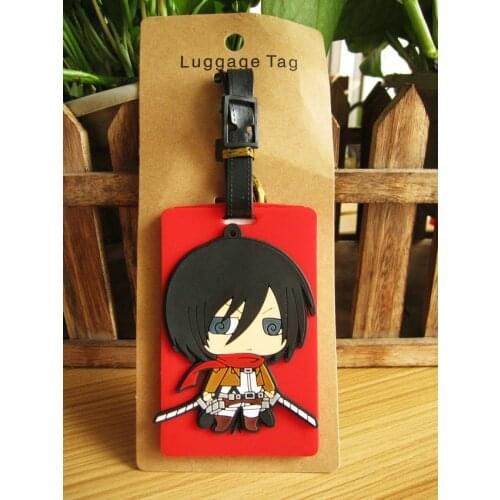 IVYYE 1PCS Attack on Titan Anime Luggage Tag Travel Accessories Suitcase ID Address Portable Tags Holder Baggage Labels New