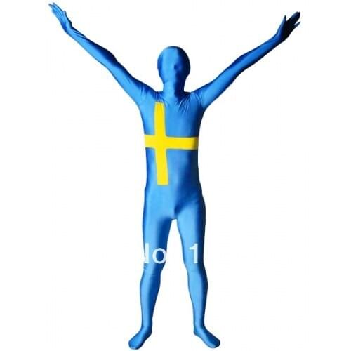 Flag of Sweden Fullbody Spandex Zentai Suit