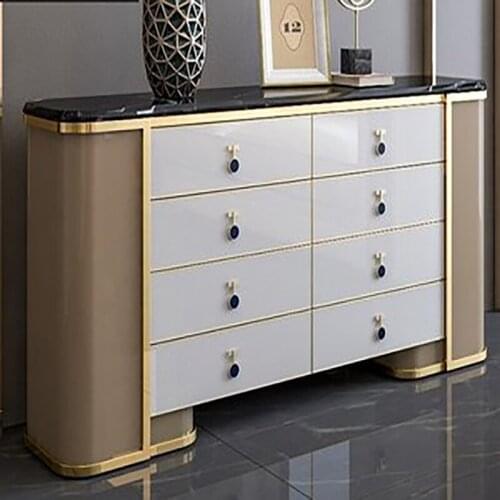 Hong Kong style marble post-modern minimalist light luxury entrance cabinet dining side cabinet drawer high-end model room