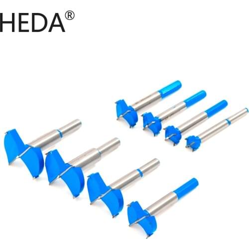 HEDA 15-60mm 1PC Round Shank Tungsten Carbide Cutter Forstner tips Woodworking Tools Hole Saw Cutter Hinge Boring Drill Bits
