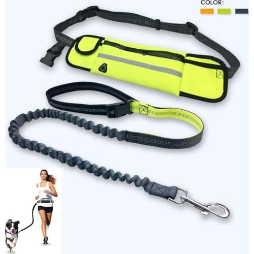 Dog Leash Running Nylon Hand Freely Pet Products Dogs Harness Collar Jogging Lead Adjustable Waist Leashes Running Pet Training