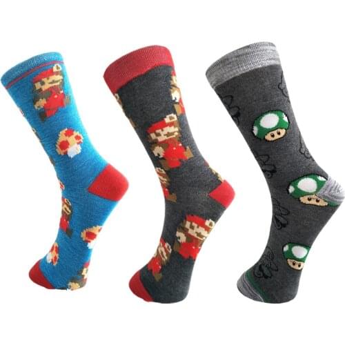 Super Mario bros cosplay socks fashion Cartoon Kids Luigi Yoshi anime stocking Comfortable novelty Unisex socks Christmas Gifts
