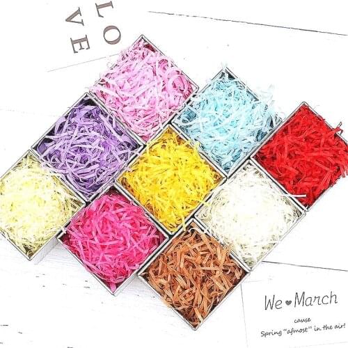2021 New Colorful Shredded Crinkle Paper Raffia Candy Boxes DIY Gift Box Filling Material Wedding Marriage Home Decoration