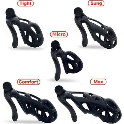 New Silicone Design Cobra Cock Cage One set of second generation arc ring is equipped with four snap rings Adult Sex Toys