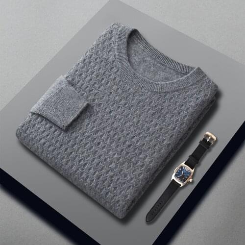 Zocept New Winter Cashmere Warm Sweater O-Neck Thick Mens Pullover Slim Fit Sweaters Tops Knitted Solid Argyle Chic Mens Jumper