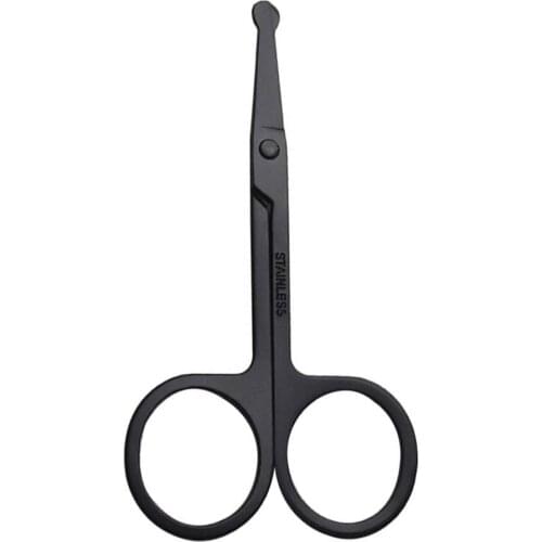 Stainless Steel Nose Hair Trimming Scissors Round Head E Scissors Sharp And Precise Epilator Opp Bag