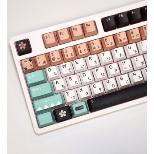 Okita Souji keycap, 123 keycaps PBT keycaps OEM profile Double-click Okita Souji Japanese keycap for mechanical game keyboard
