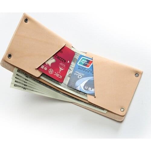 Original Men Wallets Leather Card Wallet Men Vintage Cowhide Slim Short Wallet Simple Quality Durable Portable Wholesale New