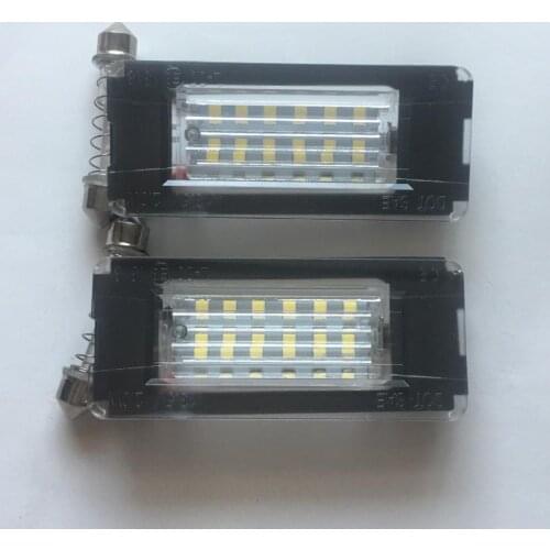12V LED Car License Plate Light for MINI COOPER R56 R57 R58 R59 plaque immatriculation License Plate Lights Assembly scirocco