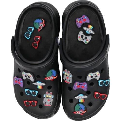 Shoe Charms Novelty Universe Robot Glasses Game Shoes Accessories Shoe Decoration for Jibz Kids Party X-mas