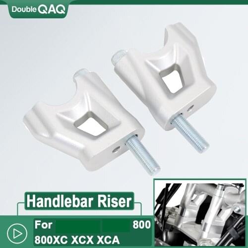 Silver Handlebar Riser Motorcycle Move Back Clamp Mount For Tiger 800 800 XC/XCX/XCA
