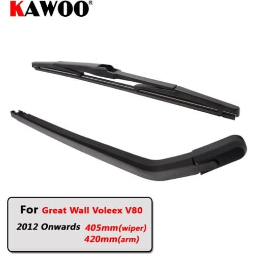 KAWOO Car Rear Wiper Blade Back Window Wipers Arm For Great Wall Voleex V80 Hatchback (2012 Onwards) 405mm Auto Windscreen