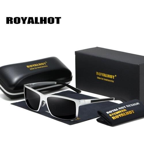RoyalHot Men Women Polarized Aluminum Magnesium Rectangle Sunglasses Driving Sun Glasses Shades Oculos masculino Male 900p66