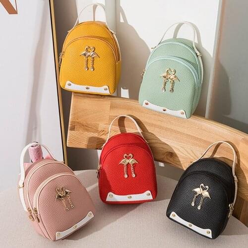Fashion Womens Crossbody Bags Solid Color Leather Little Swan Hangbag Female Double-shoulder Bag Ladies Students School Bags
