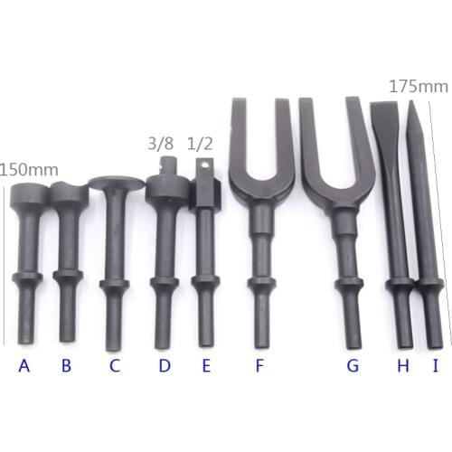 Wilin Pneumatic Ball Joint Auto Repair Tool Remover Flat Point Chisel Plane Air Hammer Bits Pneumatic Separating Fork Set