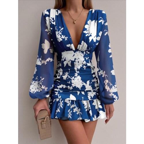 2021 New Office Lady Commute A-Line Dress Spring Autumn Elegant V-Neck Lace-Up Design Dresses Women Casual Split Dress Mujers