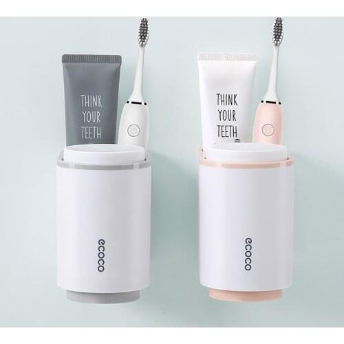 Toothbrush Toothpaste Holders Magnetic Attraction With 2 Cup Bathroom Accessories Sets Shaver Shelf Storage