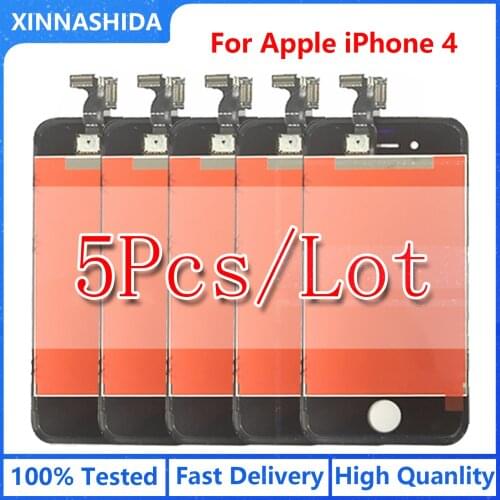 5pcs/lot 100% AAA LCD Display With Touch Screen Digitizer Assembly Replacement For Apple iPhone 4 4S 4G