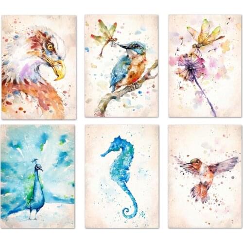 5D DIY Diamond Painting Bird Flower Owl Seahorse Eagle Diamond Embroidery Cross Stitch Kit Diamond Mosaic Wall Decor Home Decor