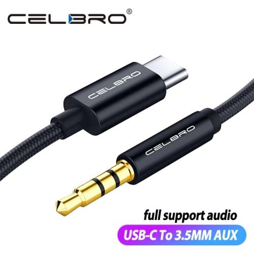 Usb Type C To 3.5mm Jack Aux Audio Cable Car Aux Audio Cable Adapter Headset Speaker Cord For Samsung Galaxy Note 10 Plus s20