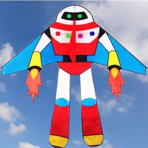 Free shipping 2m robot kite fly toys for children kite ross reel line kite training windshock 3d doos vlieger flamingo kite new