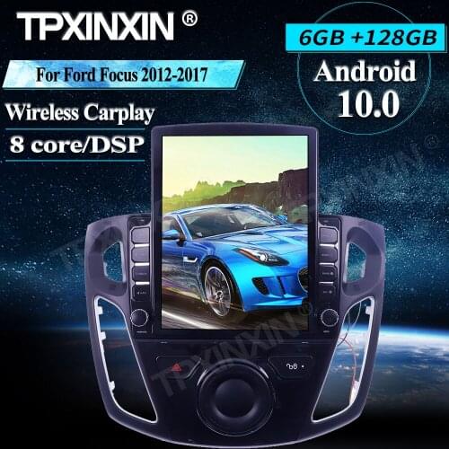 Big Screen For Ford Focus 2012-2017 Car Radio Android 6+128G Wireless Carplay Stereo Receiver 6+128G Car Radio player Radio IPS