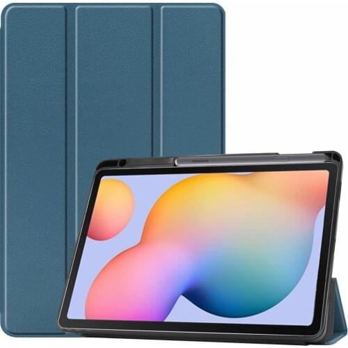 For Samsung Galaxy Tab S6 Lite 10.4'' 2020 Case With Pencil Holder PU Leather Shockproof Case For Samsung SM-P610 P615 Funda