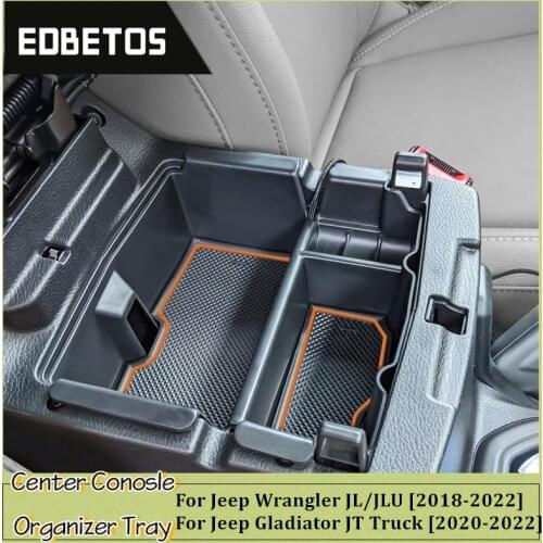 For Jeep Wrangler JL JLU 2018-2020 and Jeep Gladiator JT Truck Console Armrest Storage Organizer Accessories For Cell Phones