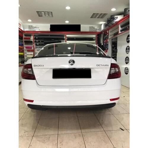 Skoda Octavia Trunk Top Wing 2015 2016 2017 Spoiler Tailgate Trim Piano Black Car Accessories Ornament Trend Modify