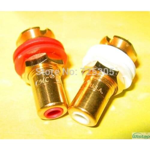 HIFI RCA Terminal 24K Gold-plated Oxygen-free Copper Socket High Performance DIY Free Shipping