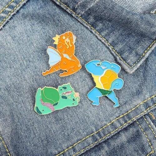 Cool Jewelry Gift for Friends Cartoon Turtle Frog Enamel Pins Beak Face Brooches Custom Badges for Bag Lapel Pins Buckle