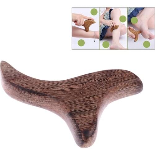 Press Point Massager Wooden Triangle Foot Body Massage Tool Acupressure Stick Health Care Gifts Reflexology Hand Massage