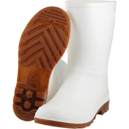 Women Fashion Mid-tube Water Shoes Mens PVC Waterproof Non-slip Rubber Shoes Wear-resistant Labor Protection Water Boots