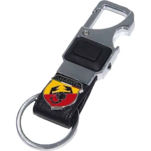 Fashion Car Keychain Keyrings for Fiat Abarth 500 Punto Stilo Bravo Ducato Freemont Linea Panda 500x Auto Key Holder Decoration