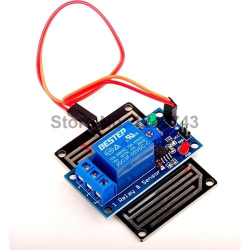 1PCS 5V Raindrops Controller Module With Relay Rain Sensor Module Foliar Moisture