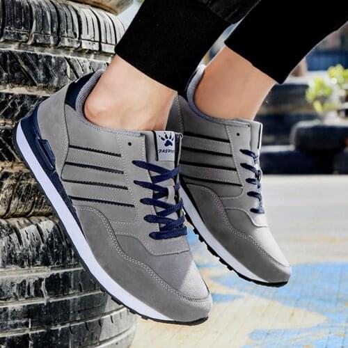 Mens Suede Sneakers Breathable Casual Men Shoes Light Running Shoes for Men Summer Cashual Sneakers Leather Shoes Men Size 39-45