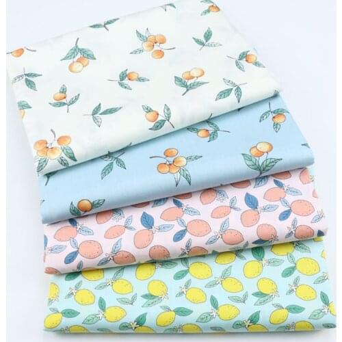 Soft Pure Cotton Twill Fabric for DIY Sewing Patchwork Fruit Printed Cotton Fabric Handmade DIY Sewing Baby Cloth Blanket Crafts