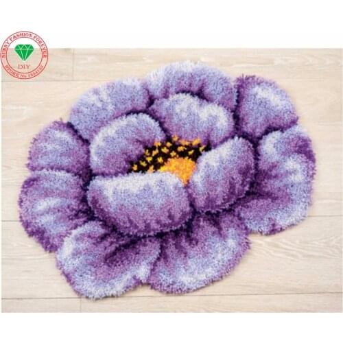 Latch hook rug kits Flower cross stitch thread embroidery kits Carpet embroidery yarn rugs carpets Crochet hook Kostur karpet